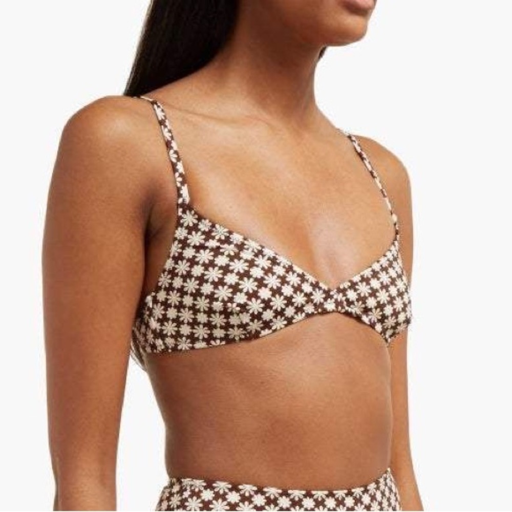 🆕 Dodo Bar Or Jenna Floral Print Triangle Bikini Top
